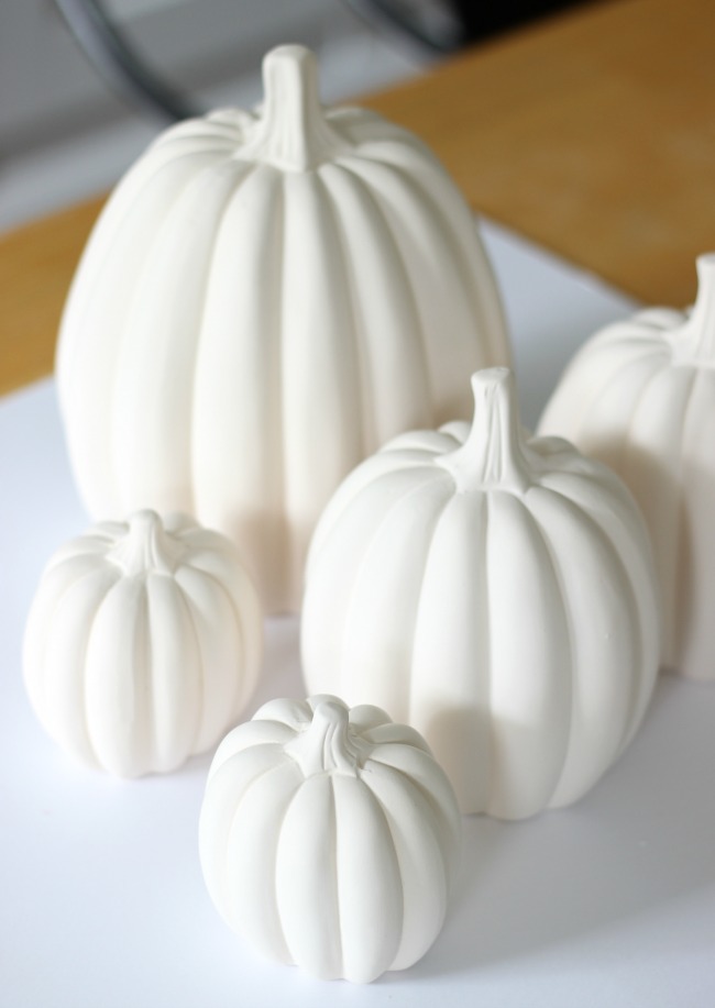 unfinished ceramic pumpkins