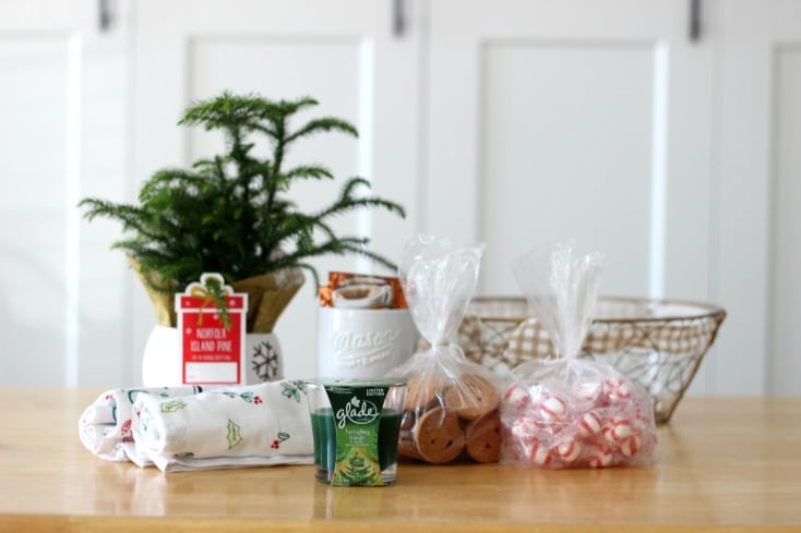 Are you spending the holidays out of town with family this year? Are you going to a dinner party with friends? Bring a holiday gift basket for the hostess to enjoy after the guests have returned home. A gift basket brimming with the scents of the holiday season!