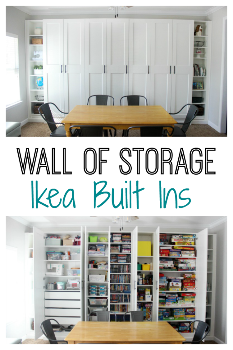 collage of ikea built in wardrobes