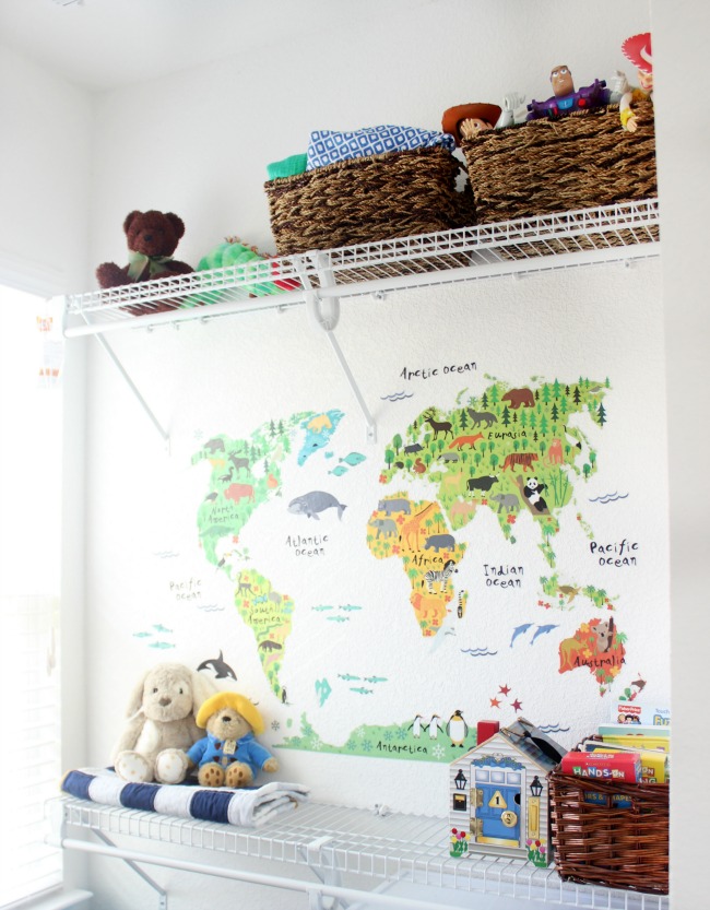 What do you do when you don't have a spare room for baby? Use a closet! This tidy and tiny closet uses every space for maximized nursery organization.