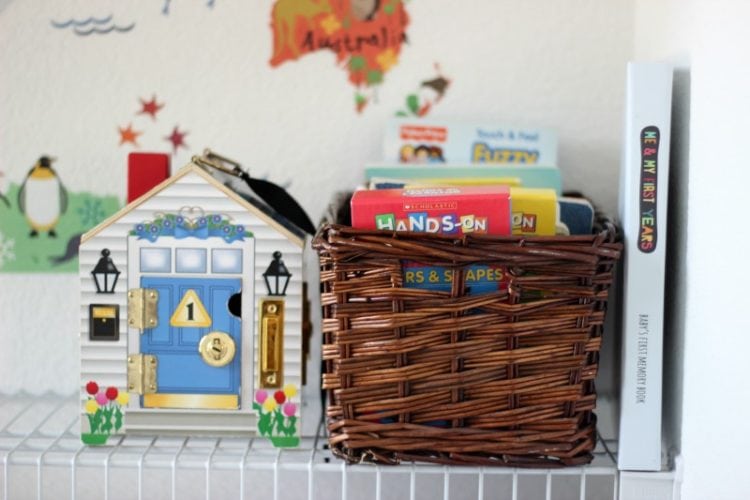 What do you do when you don't have a spare room for baby? Use a closet! This tidy and tiny closet uses every space for maximized nursery organization.