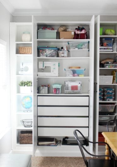 IKEA Built-ins for Storage: Create a wall of built-ins to maximize space!