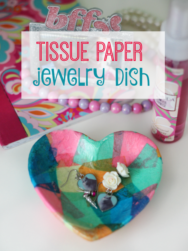 tissue paper jewelry dish