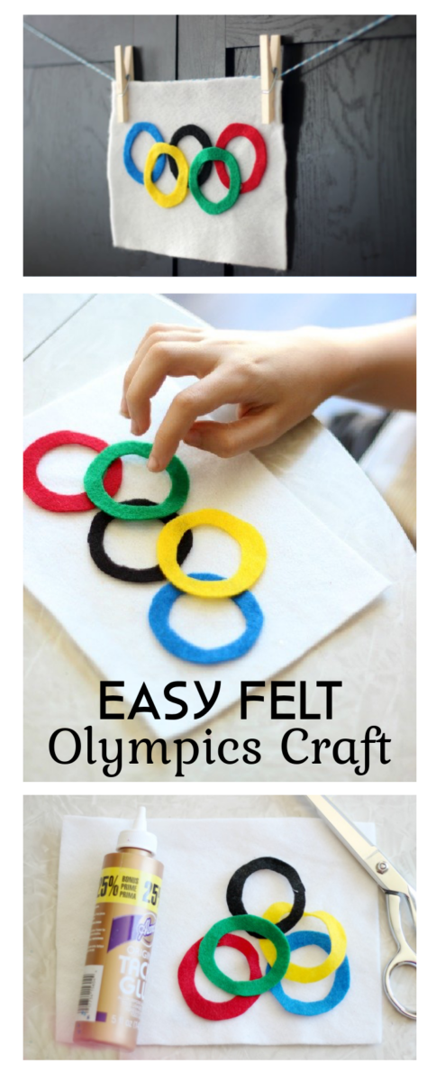 felt olympic flag craft