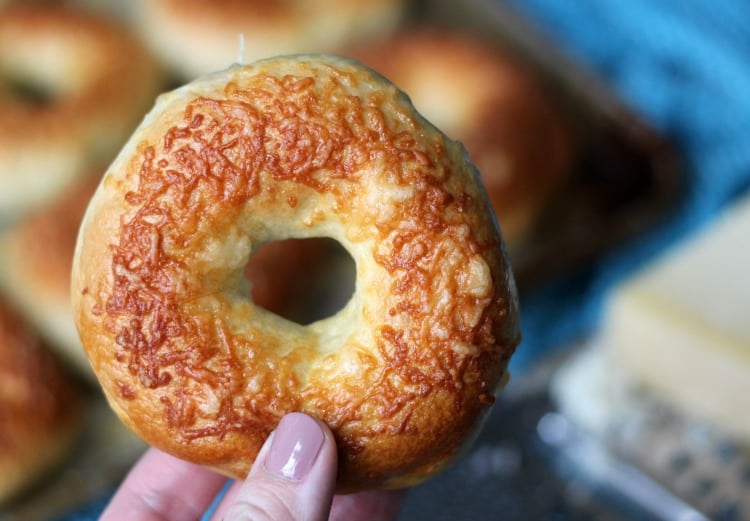 The BEST and EASIEST homemade parmesan bagels. Make delicious bagels at home that rival any from your favorite bagel shop!