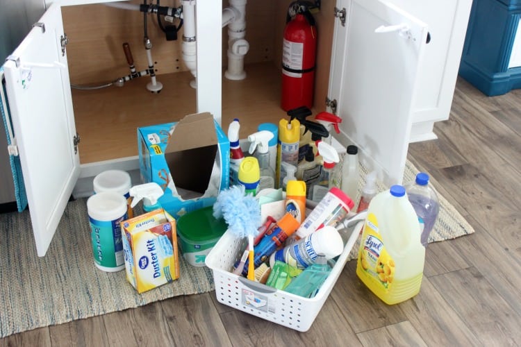pull out all items under the sink