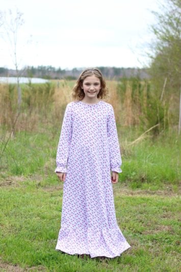 Girls Knit Nightgown Pattern: 4 Styles Girls Knit Nightgown Pattern: 4 Styles