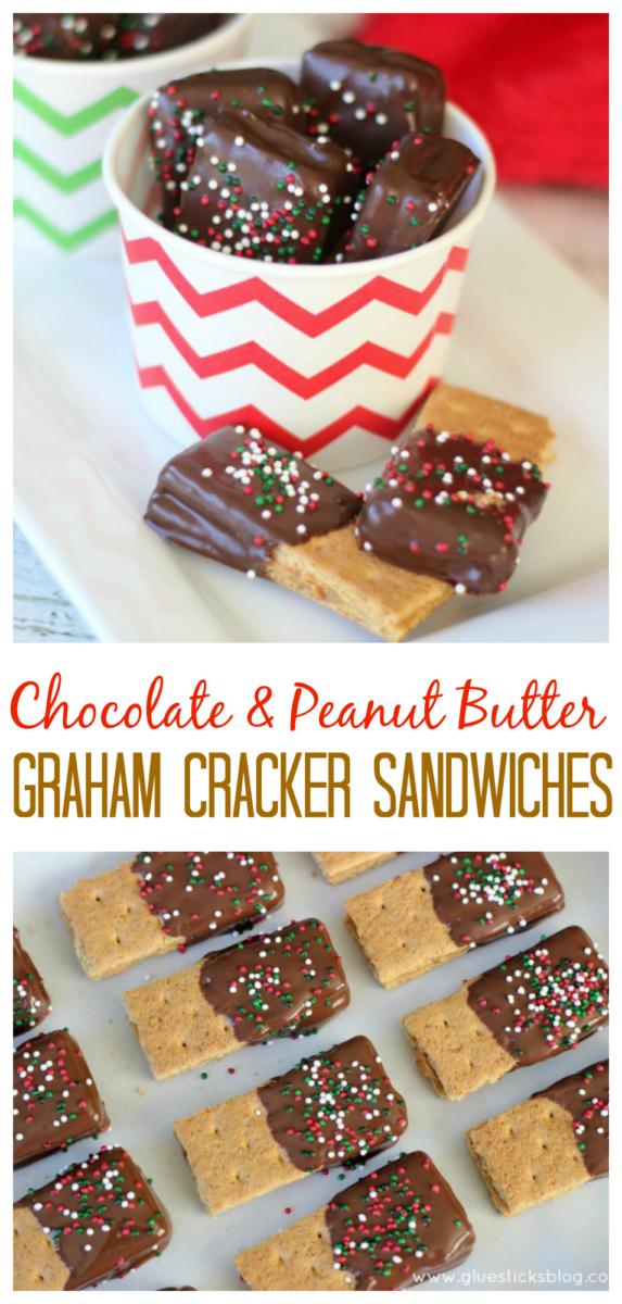 These chocolate dipped peanut butter graham crackers are just about the easiest dessert that you can make, but they are a FAVORITE over here! Sometimes we'll use other crackers like Club or Ritz, but the result is always the same. Delish!