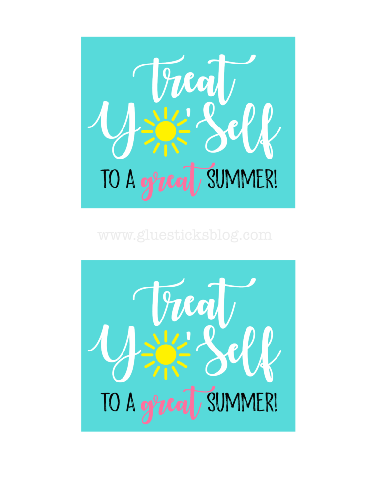 Add this fun printable to a dessert in a mug kit for a fun birthday, teacher, or anytime gift idea! "Treat Yo'Self !" A quick 5 minute gift idea.