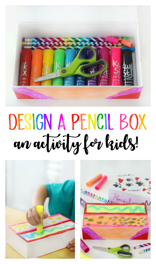 A darling craft pencil box that can be decorated! Great for back to school prep, birthday parties, or using as a gift box!