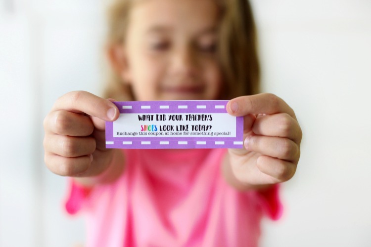 Make lunch time fun with these lunch box coupons! Each contains a thought-provoking question for your child to answer when they get home in exchange for a hug, high five or anything special you want to share with them!