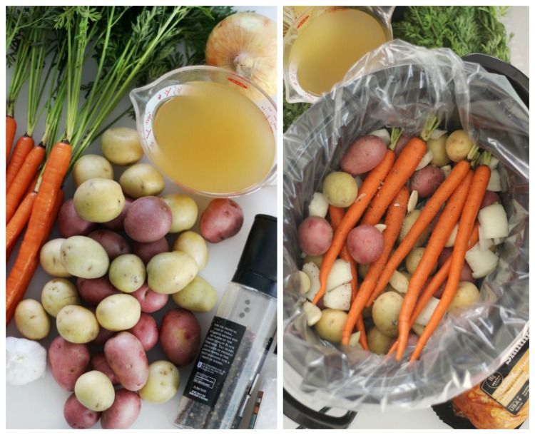 A delicious marinated pork tenderloin with root vegetables that takes 10 minutes to prep and slow cooks all day to perfection. The perfect weeknight meal after a busy day!