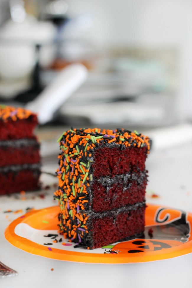 slice of halloween cake