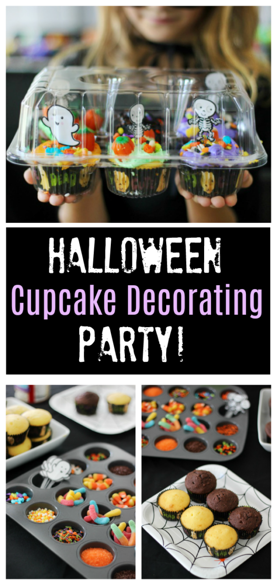 cupcake decorating party collage