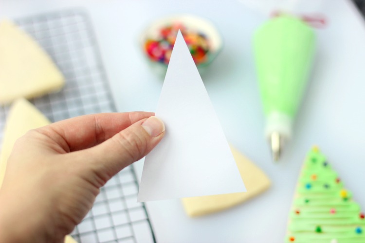 triangle christmas tree cut out