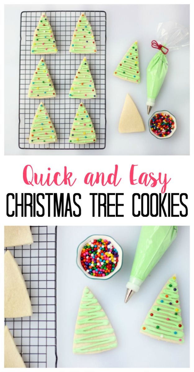 triangle christmas cookies