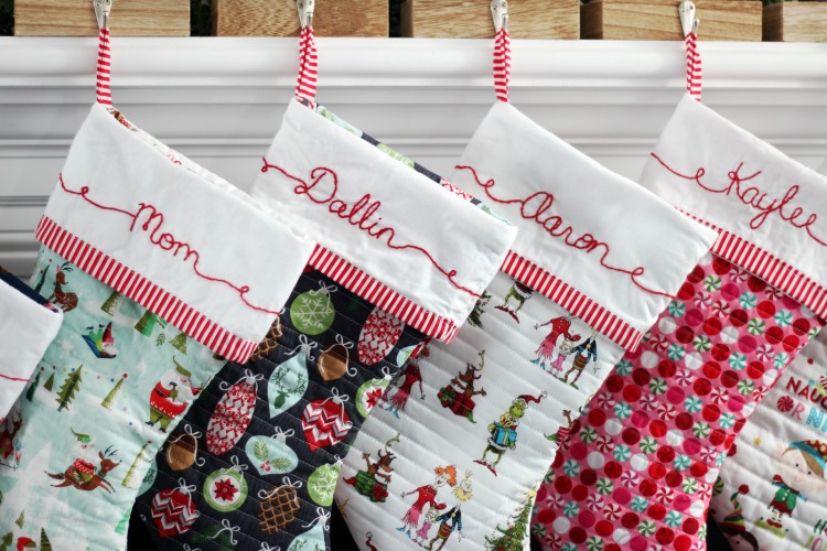 Make the family a set of quilted Christmas stockings! Let everyone choose their own fabric and tie everything together with coordinating trim! 