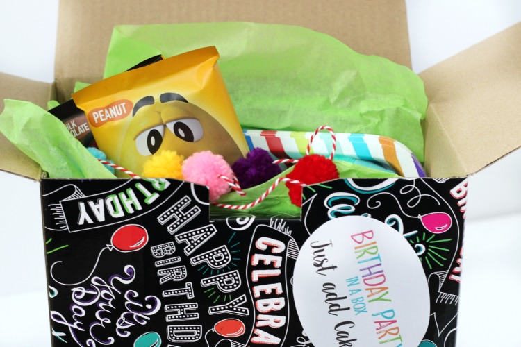 Send your friend a birthday party in a box this year. All they need to do is supply the cake! Comes with party decor, serving ware and a printable tag!
