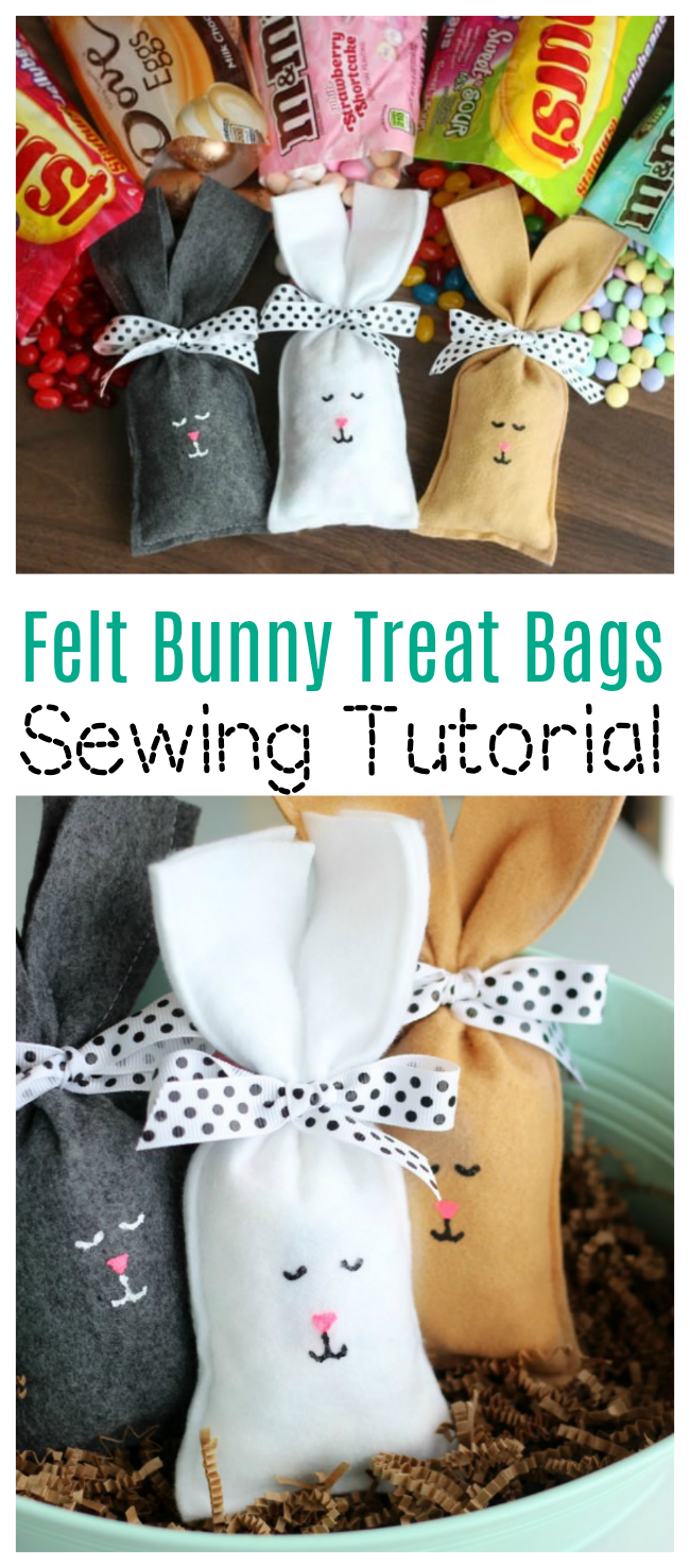 felt bunny treat bag