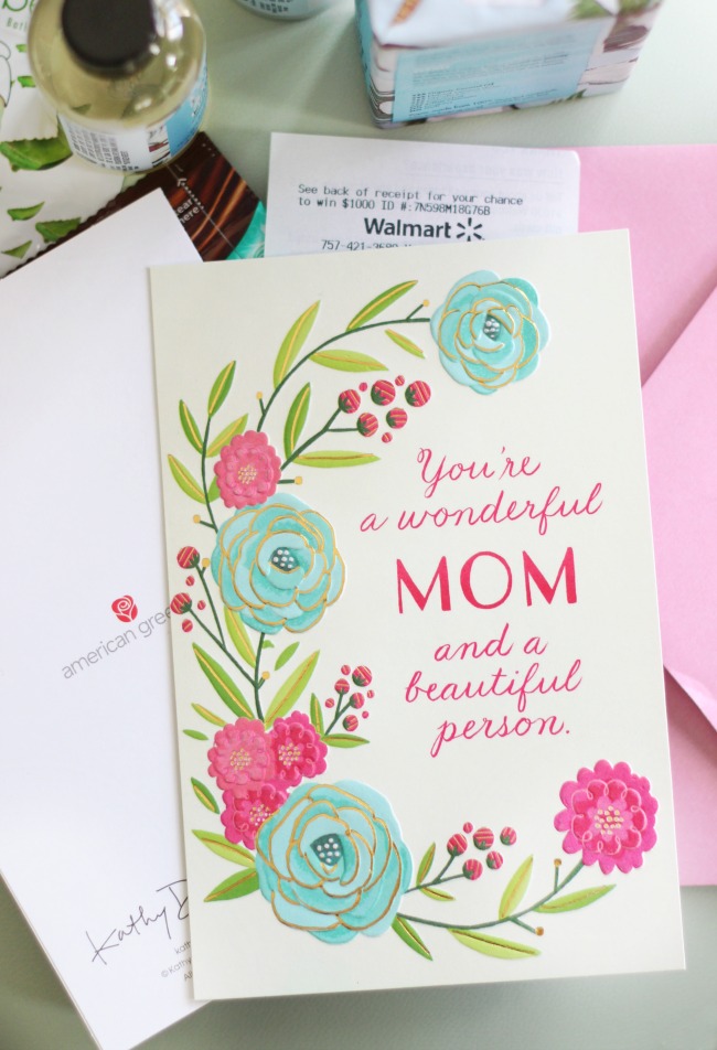mothers day greeting card and envelope