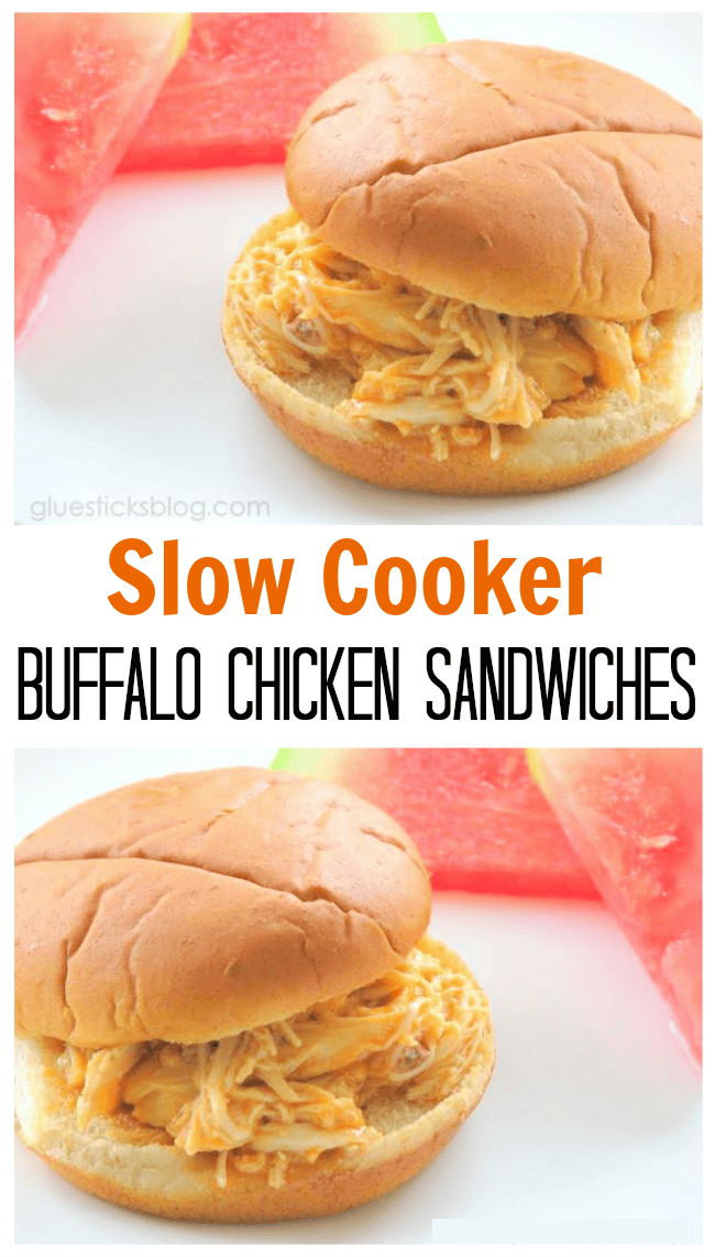 buffalo chicken sandwiches in slow cooker