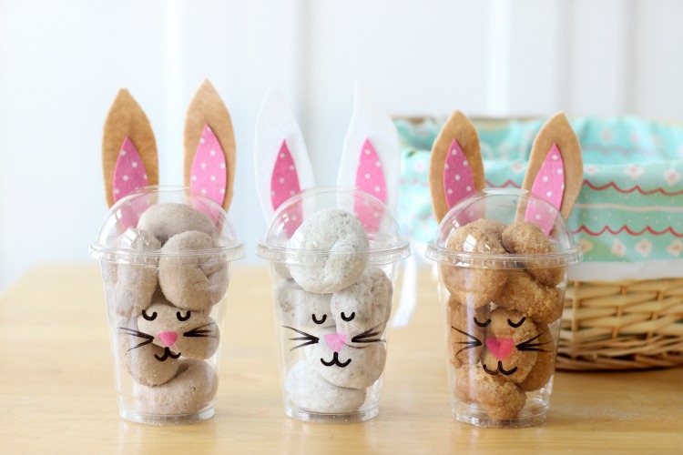 finished bunny treat cups in three flavors