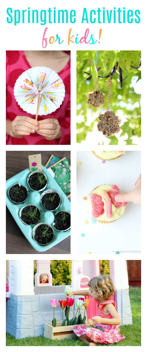 Winter is behind us and we have a few cooler months before summer. Here's a collection of creative springtime activities for kids. Both outdoor and indoor activities, perfect rainy or sunny days!