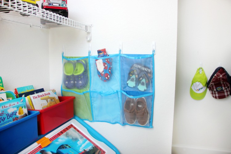 shoe storage in toddler bedroom