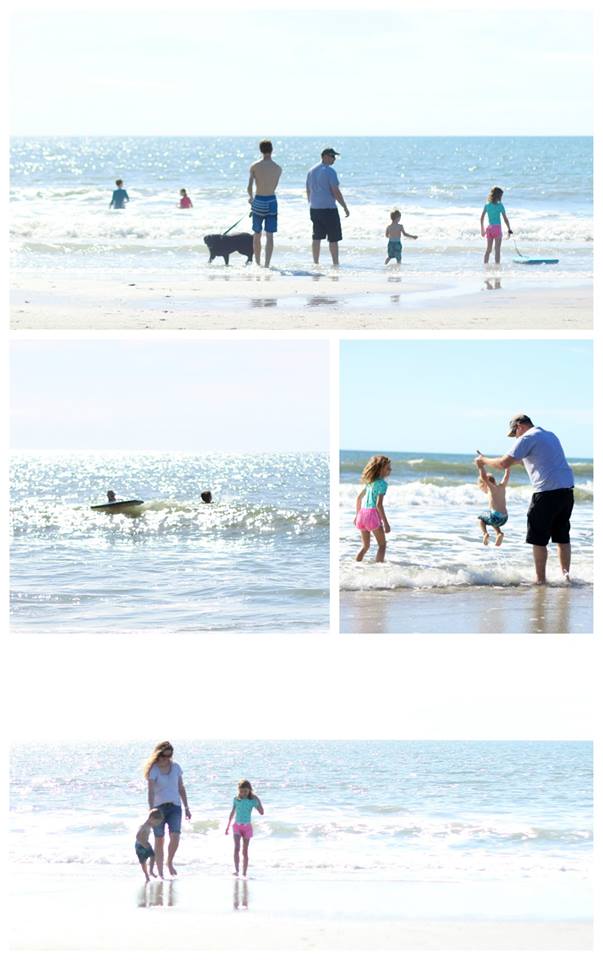 family on beach vacation photo