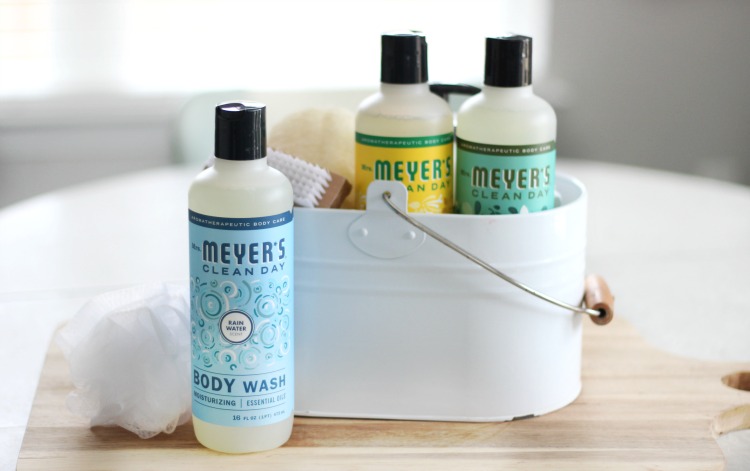 mrs. meyers body wash gift basket