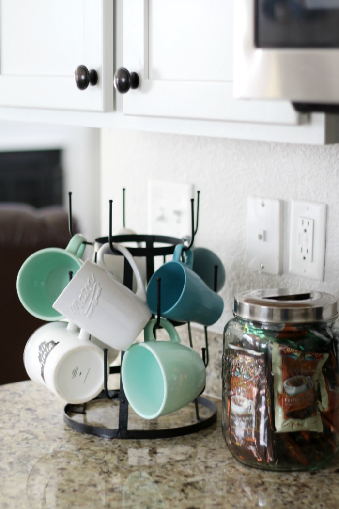 countertop styling hot cocoa bar