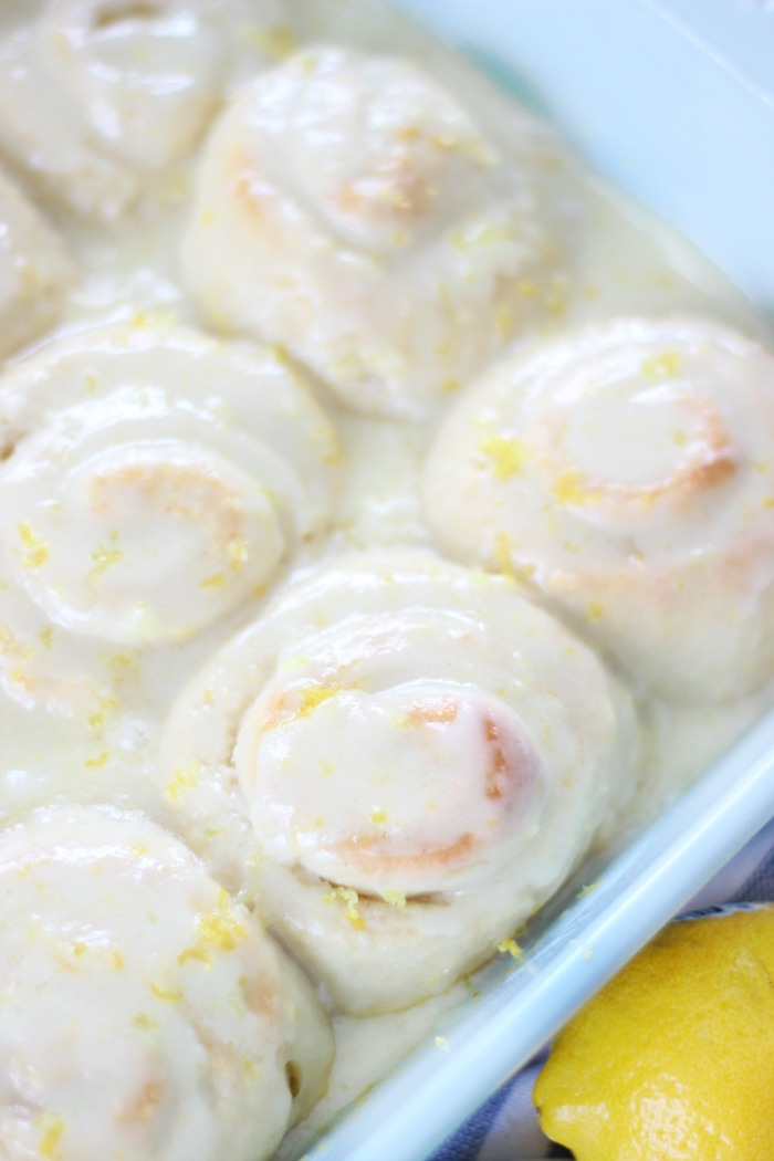 easy lemon sweet rolls in pan