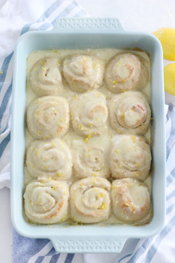 iced lemon sweet rolls