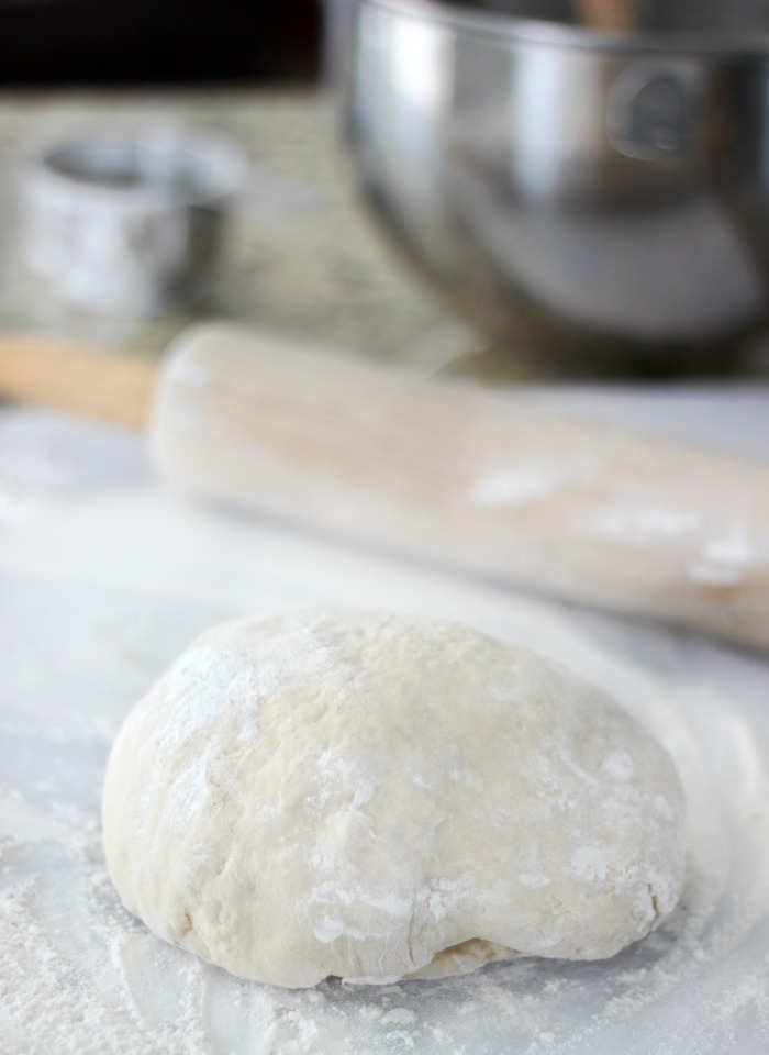 quick and easy lemon sweet roll dough on counter