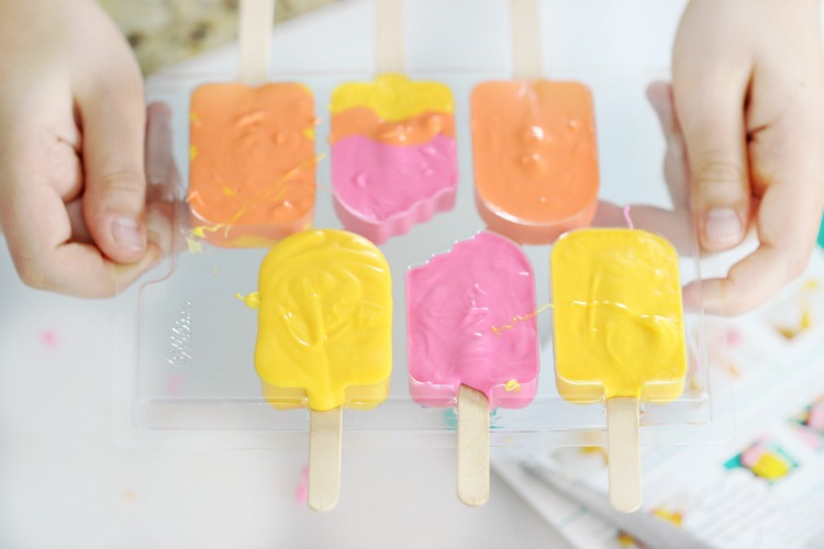 candy popsicle cupcake toppers in mold