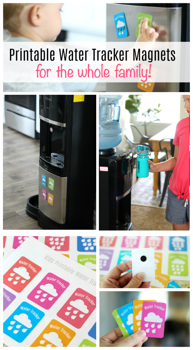 Is your family drinking enough water during the summer months? Keep track with these dry-erase printable water tracker magnets that stick to the front of your water dispenser or refrigerator!