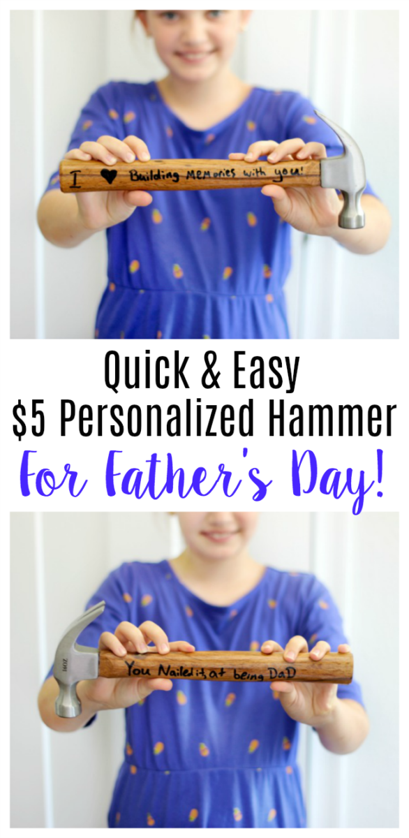 $5 DIY Personalized Hammer for Father's Day - Gluesticks Blog