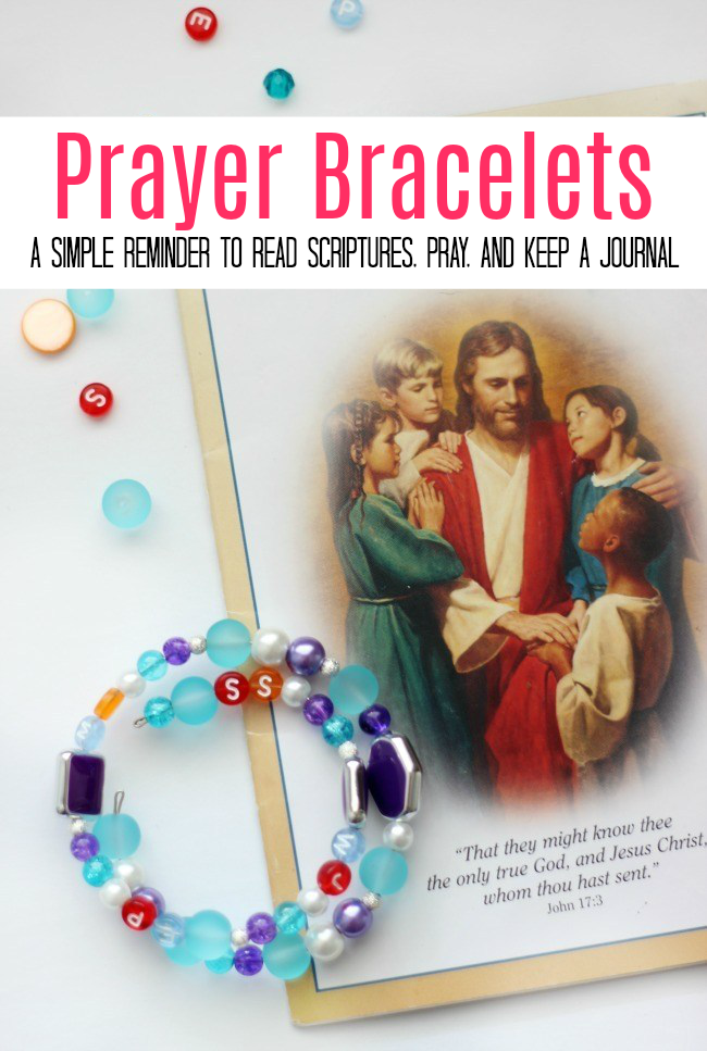 Make a sweet little prayer bracelet to help you remember to do the simple things; morning prayer, evening prayer, scripture study, and write in your journal.