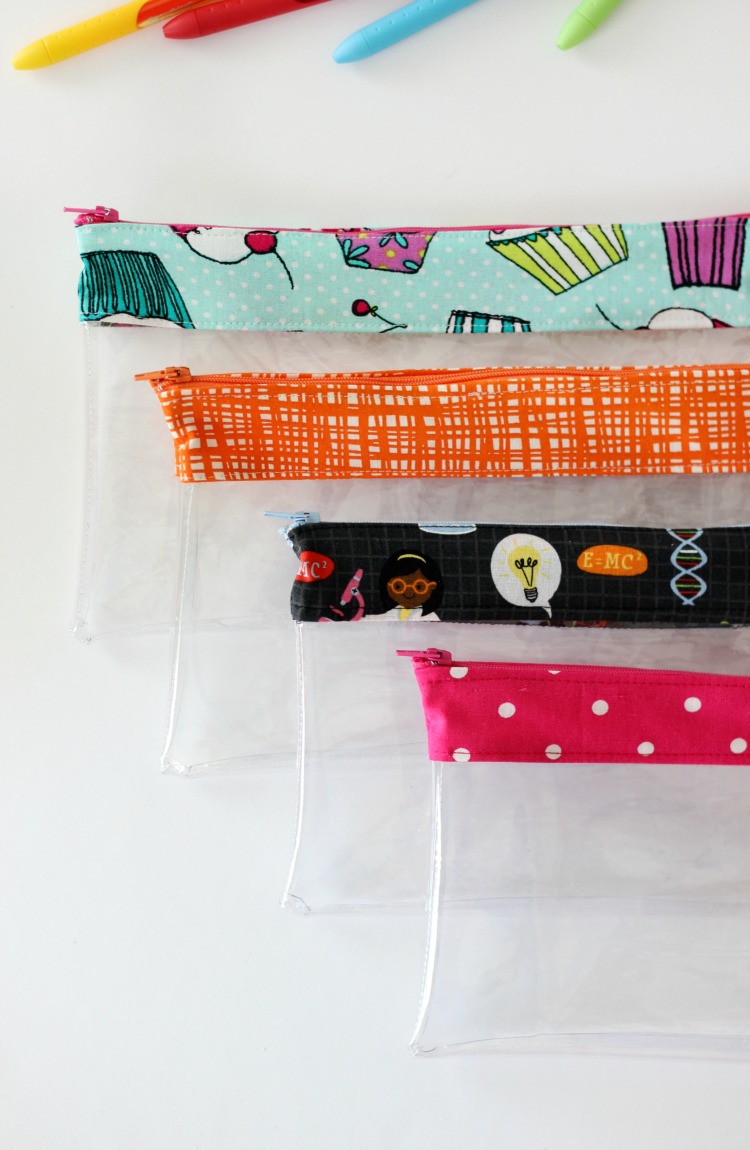 Vinyl Covered Fabric Pencil Pouch Tutorial