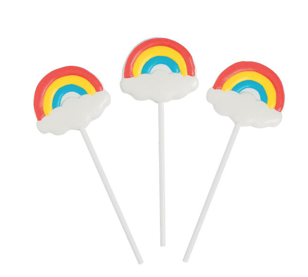 rainbow lollipops for lds baptism