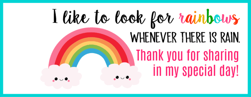 I Like to Look for Rainbows LDS Baptism Handout - Gluesticks Blog