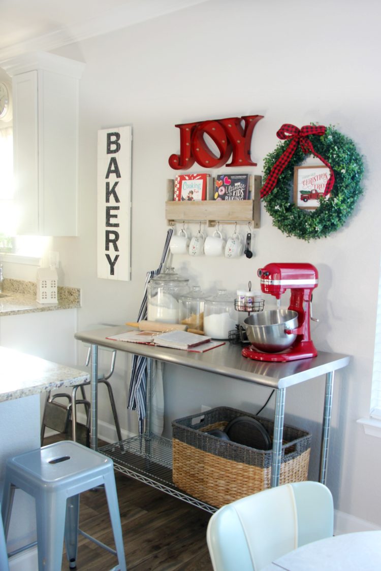 easiest boxwood wreath hanging in kitchen