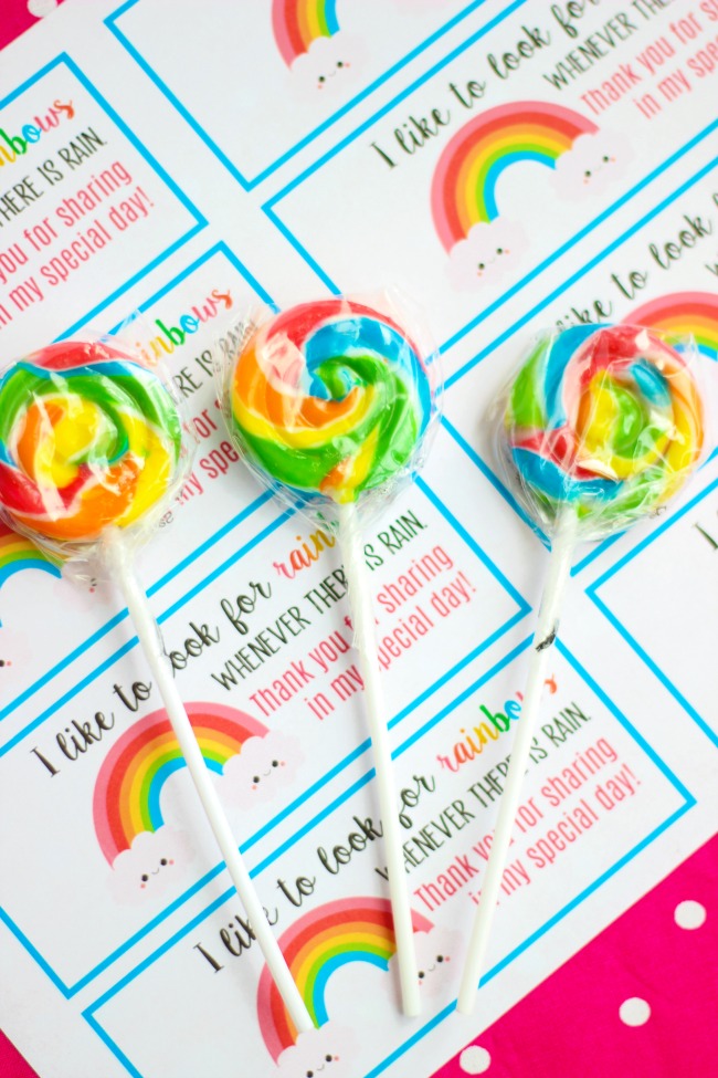 rainbow swirl lollipops