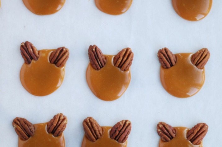 caramel and pecans for turtle reindeer