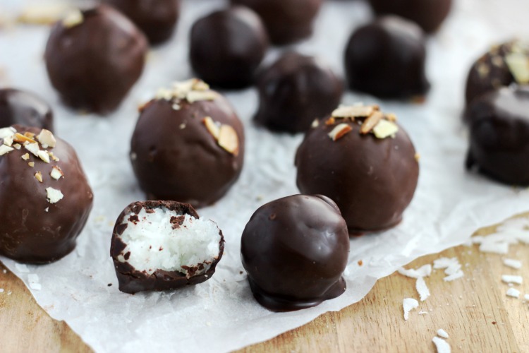 Dark Chocolate Coconut Almond Joy Bites