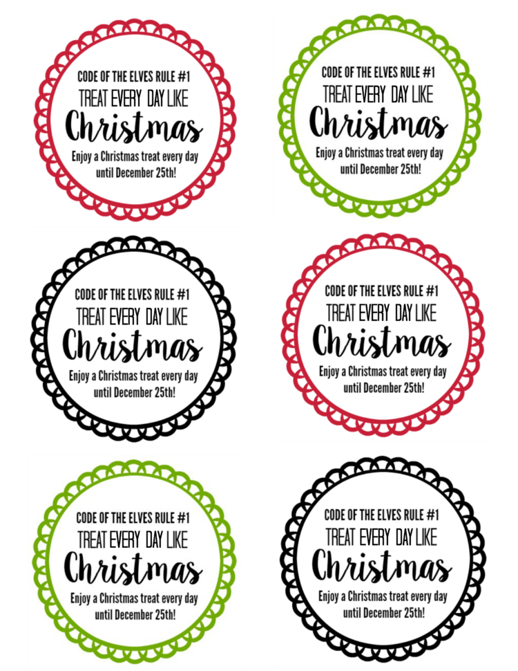 countdown to christmas labels