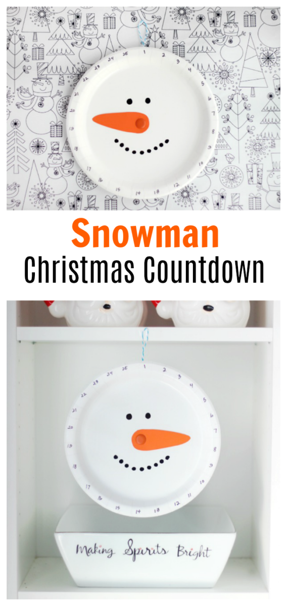 paper plate christmas countdown