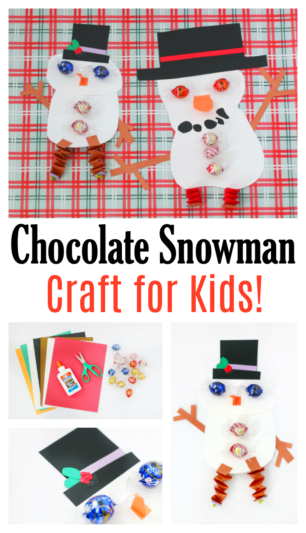 Chocolate Snowman Craft For Kids (Card + Gift!) - Gluesticks Blog