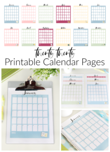 2020 Printable Calendar Pages (FREE!) - Gluesticks Blog