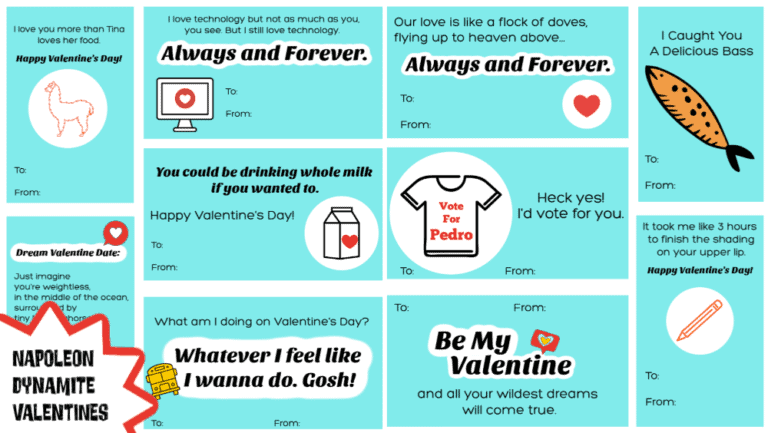 Napoleon Dynamite Valentines (FREE Printables!) - Gluesticks Blog